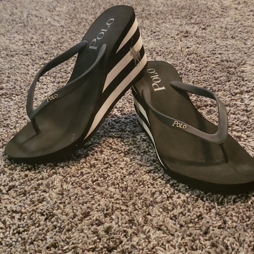 Polo Wedge sandals